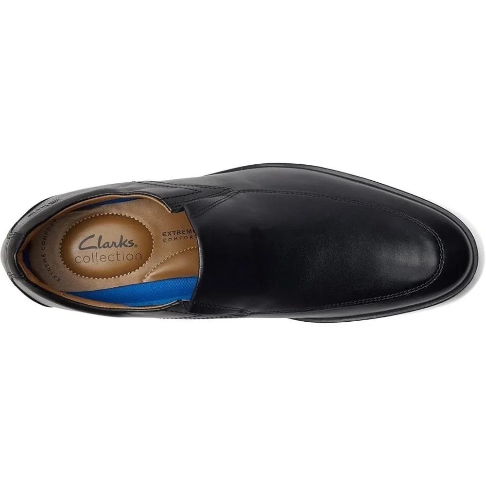 Clarks® (Men's 8.5 WIDE) Whiddon Step™ Slip on Loafer in Black Leather - $120